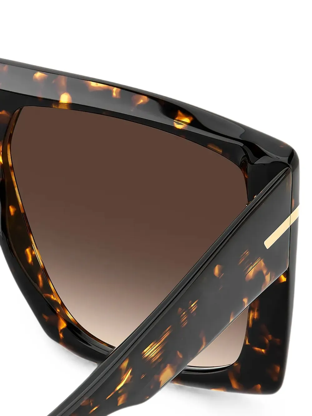 Victoria Beckham Eyewear Zonnebril met vierkant montuur en schildpadschild design Bruin