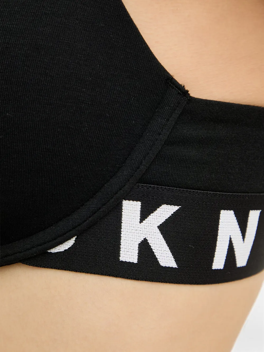 DKNY Gewatteerde bh met logoband Zwart