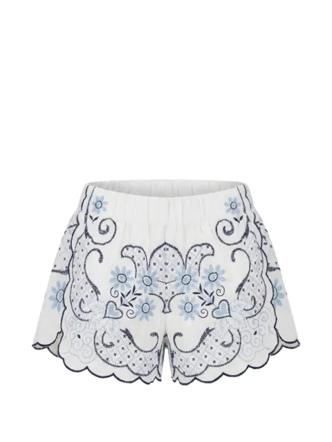 orsina Hearts Scallop embroidered shorts
