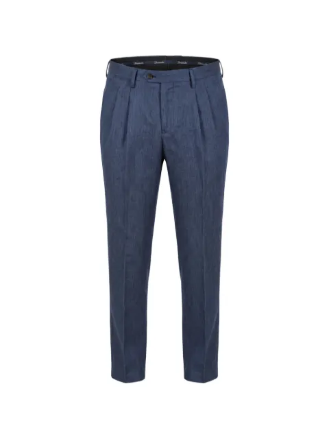 Drumohr pleated-front tapered-leg trousers