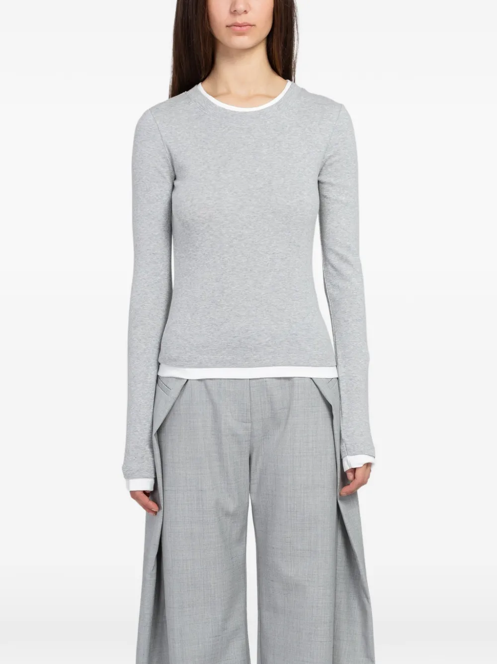 St. Agni layered long-sleeve tT-shirt - Grigio