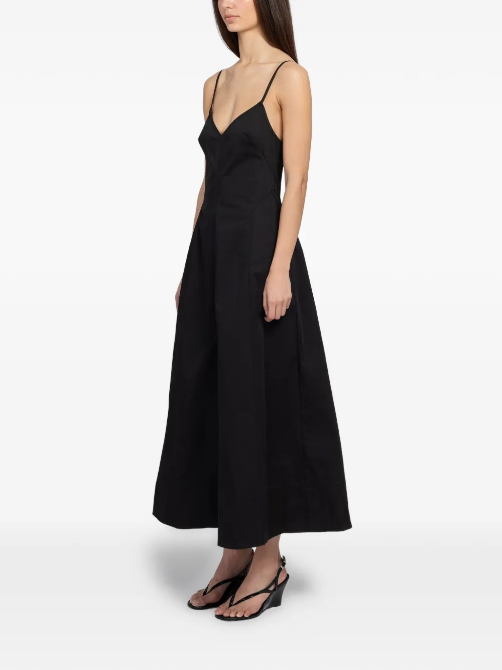 St. Agni Jurk met V-hals Zwart