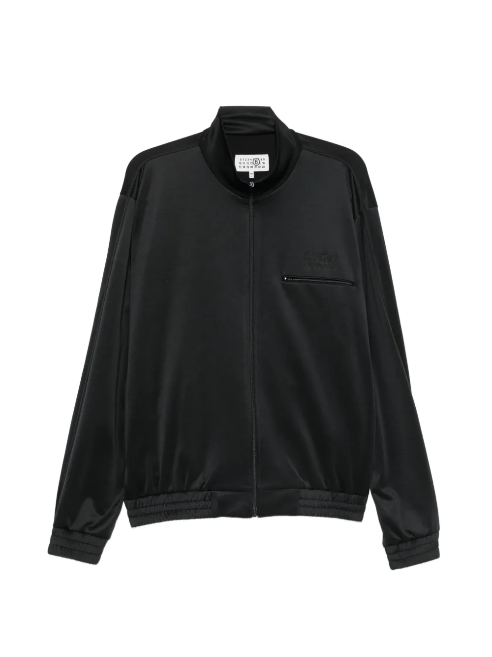 MM6 Maison Margiela logo-embroidered zip-up sweatshirt - Nero