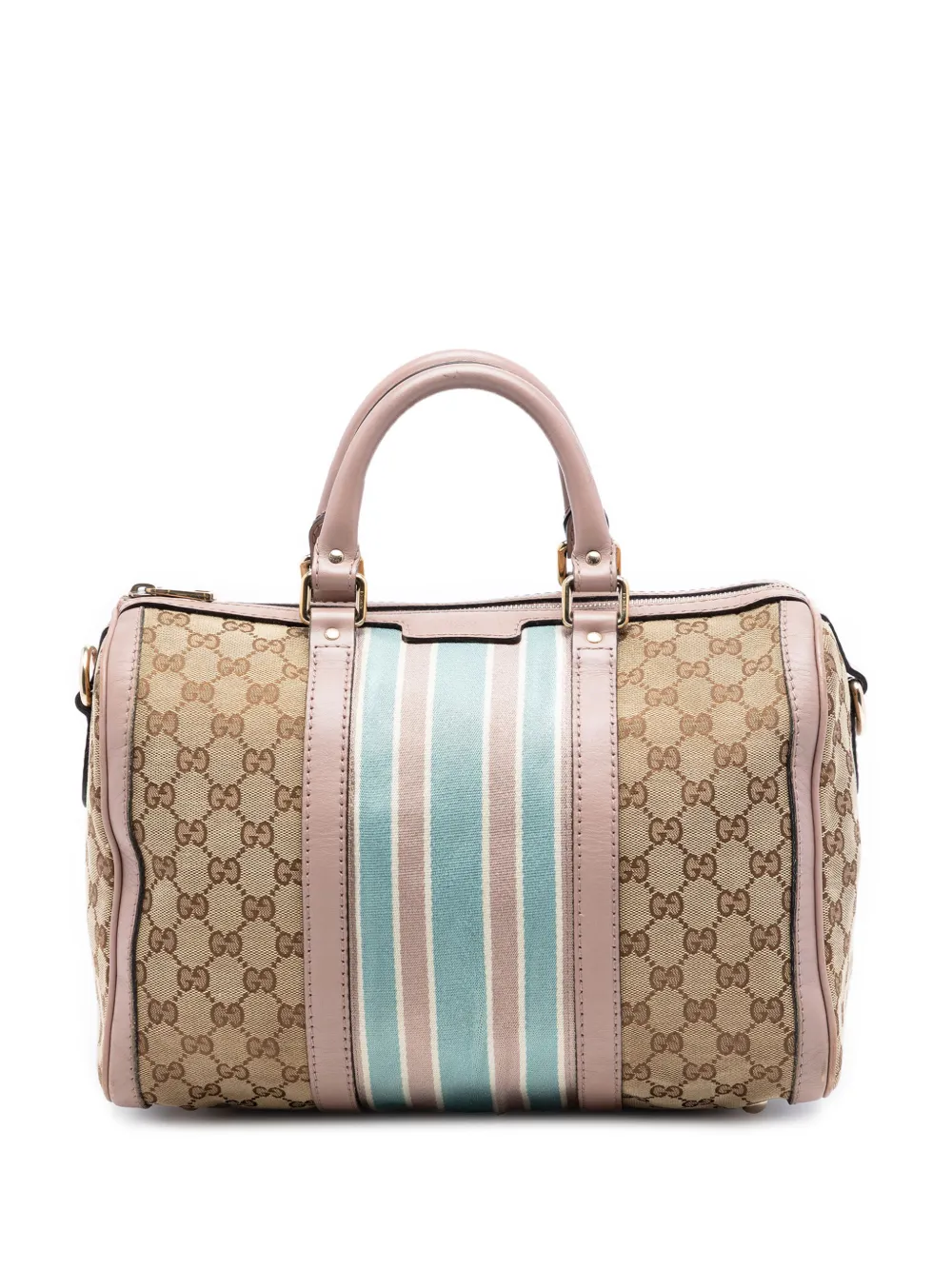 Gucci Pre-Owned 2016-2026 Medium GG Canvas Web Joy Boston Bag satchel - Toni neutri