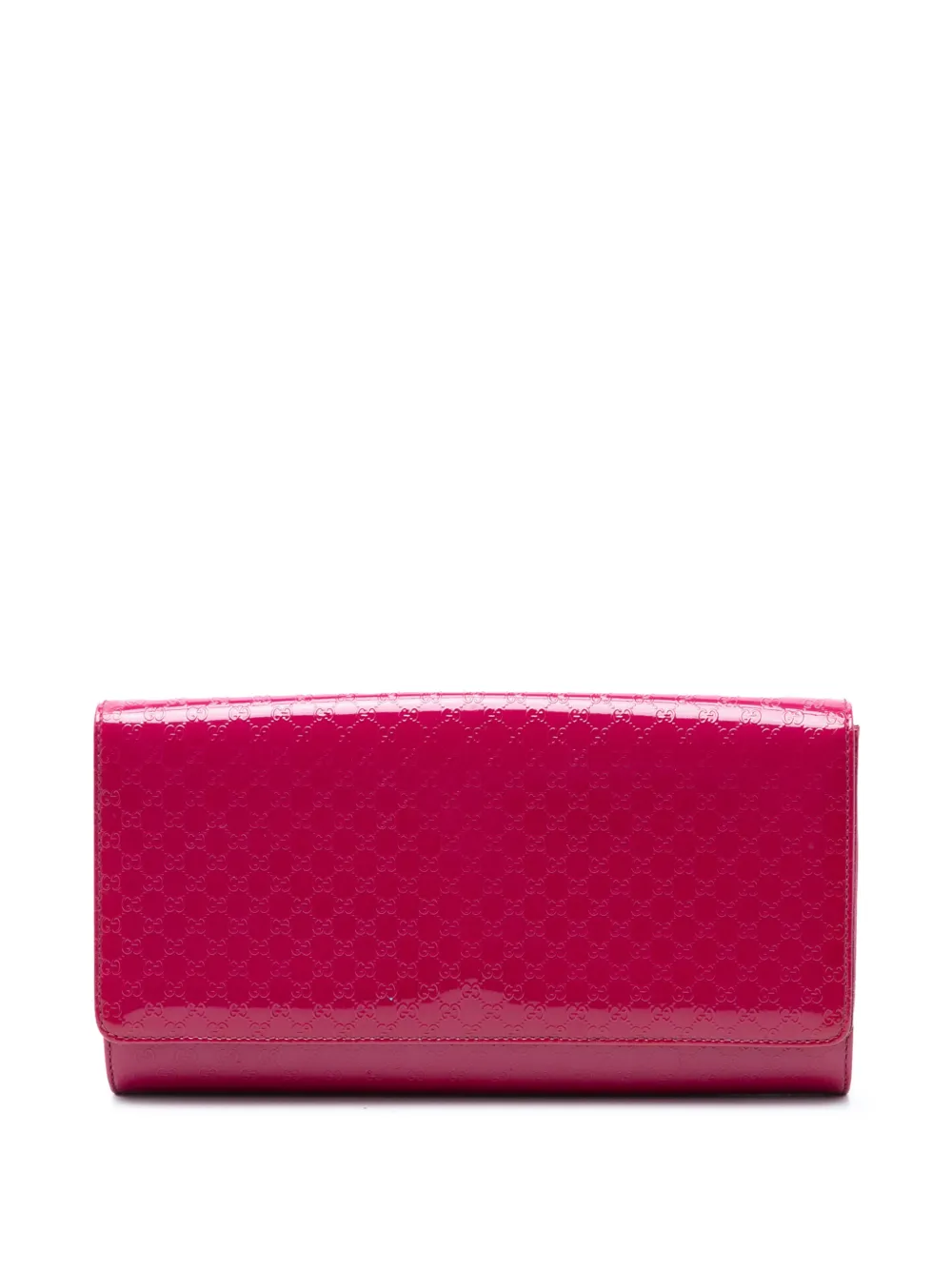 Gucci Pre-Owned 2016-2025 Microguccissima Patent Broadway clutch bag - Rosa