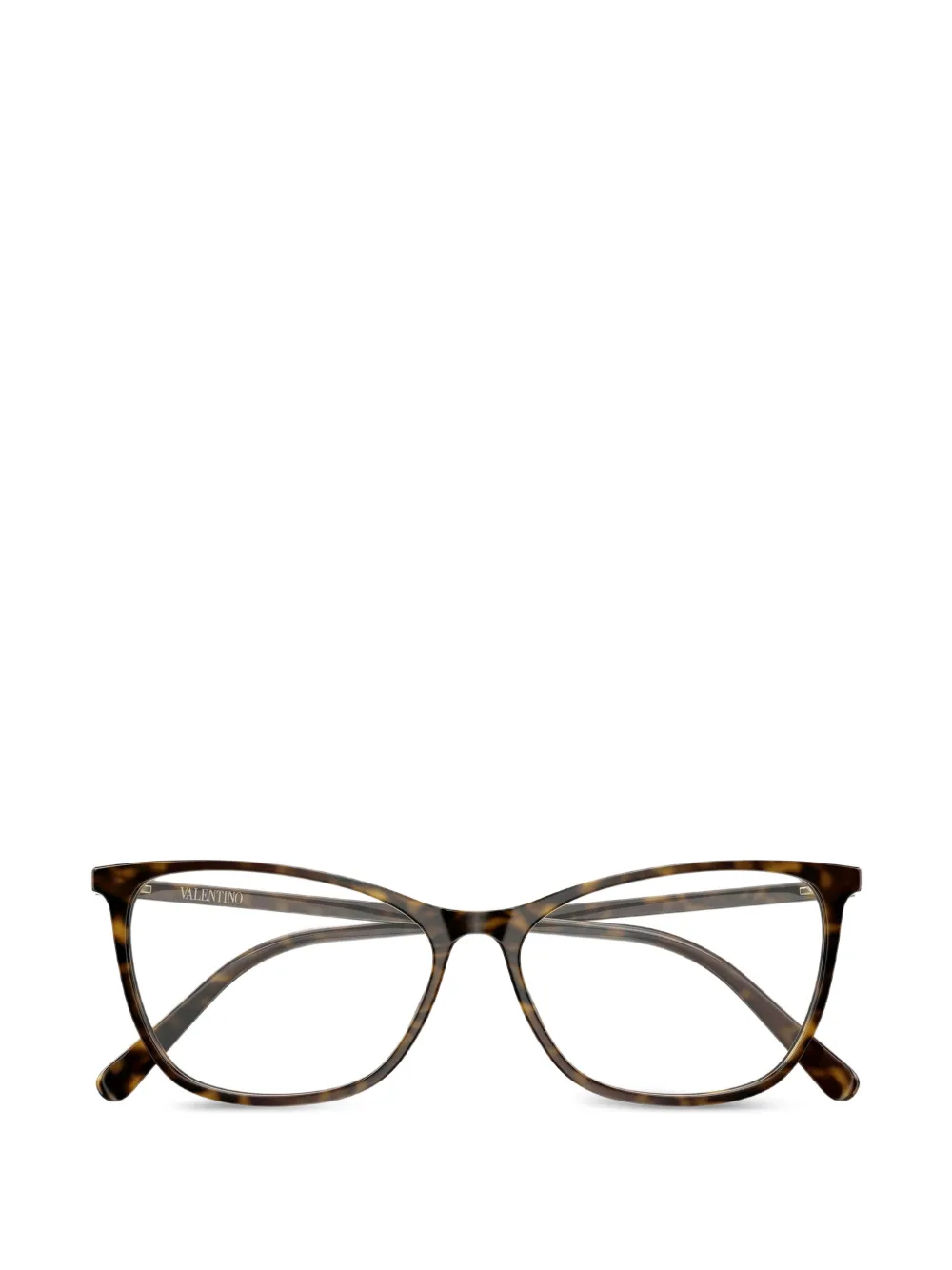 VALENTINO GARAVANI EYEWEAR tortoiseshell-effect cat-eye glasses - Marrone