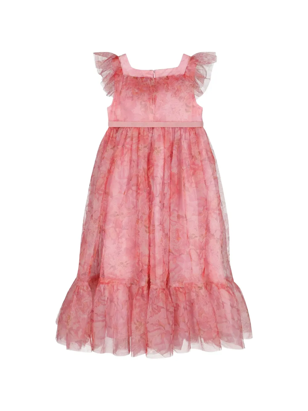 PETITE AMALIE Jurk met bloemenprint en ruches Roze