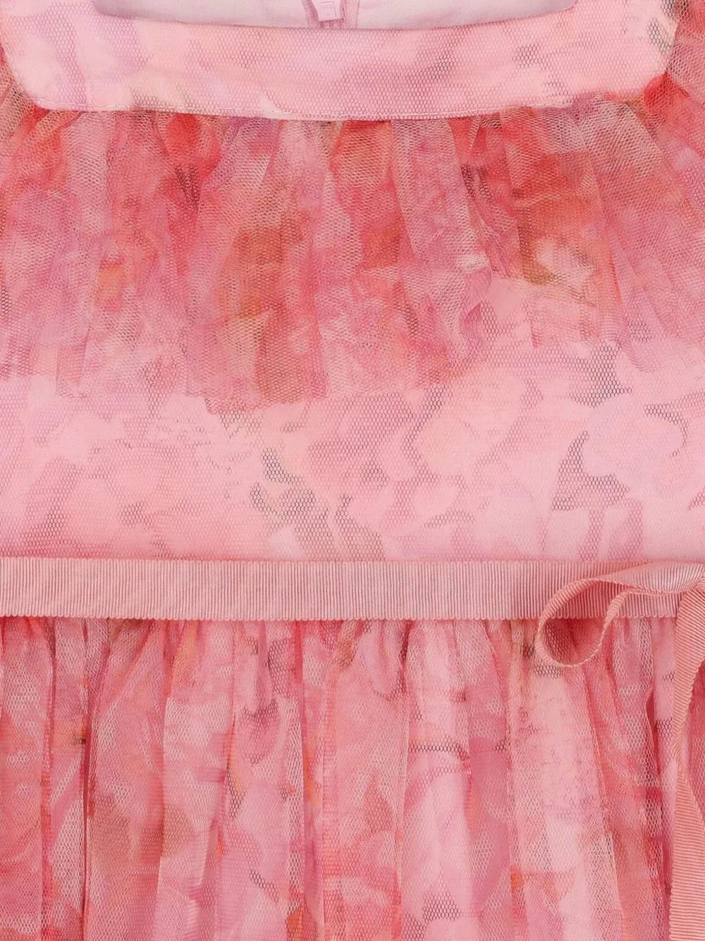 PETITE AMALIE Jurk met bloemenprint en ruches Roze