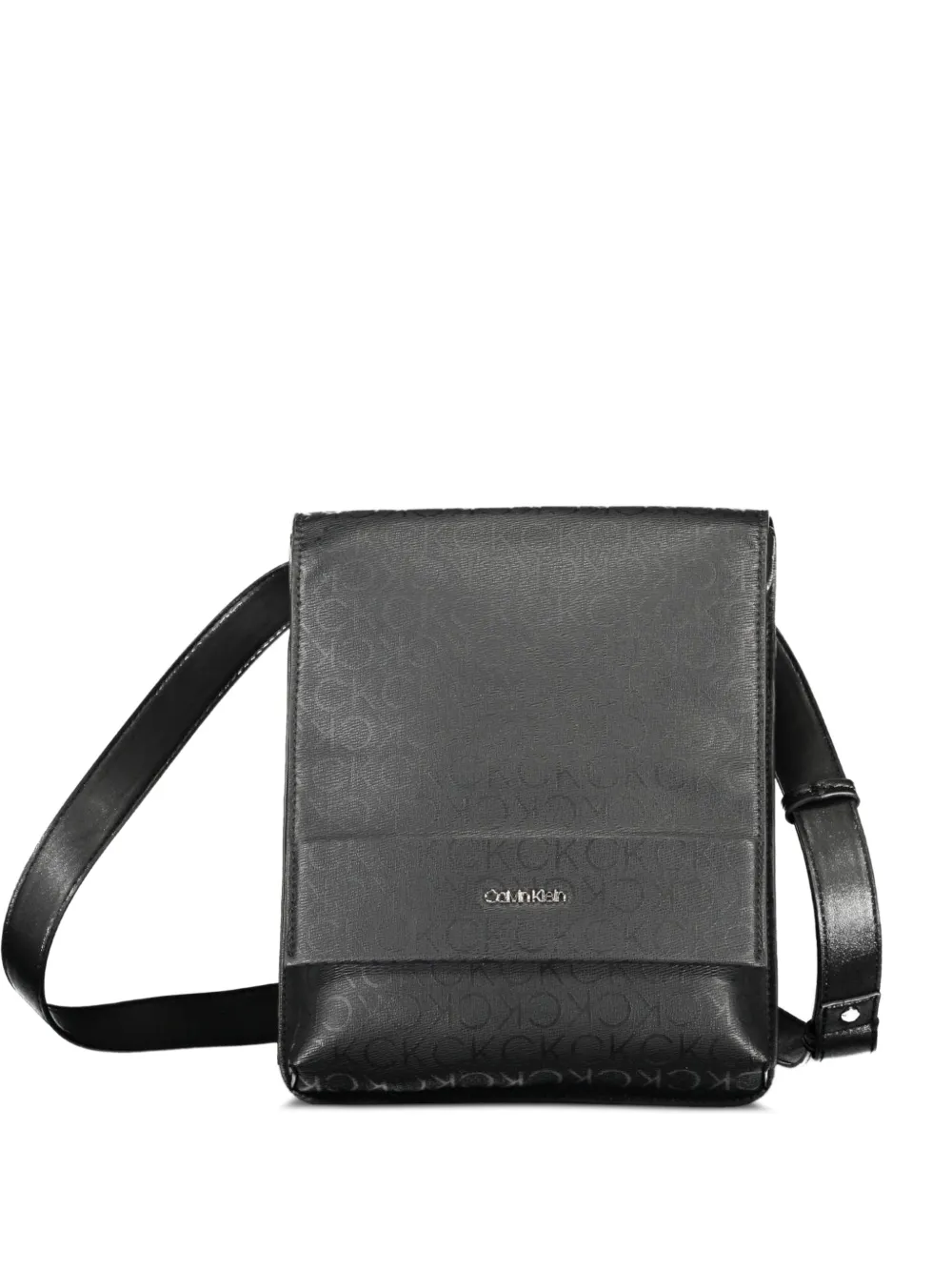Calvin Klein monogram-embossed shoulder bag - Nero