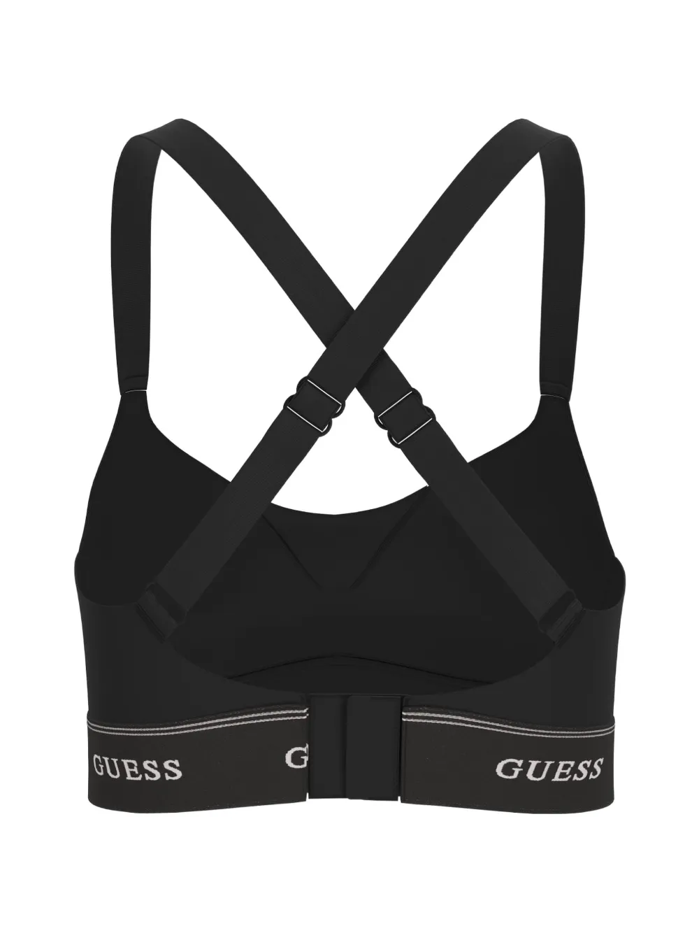 GUESS USA Alba bh met gekruiste bandjes en logoband Zwart