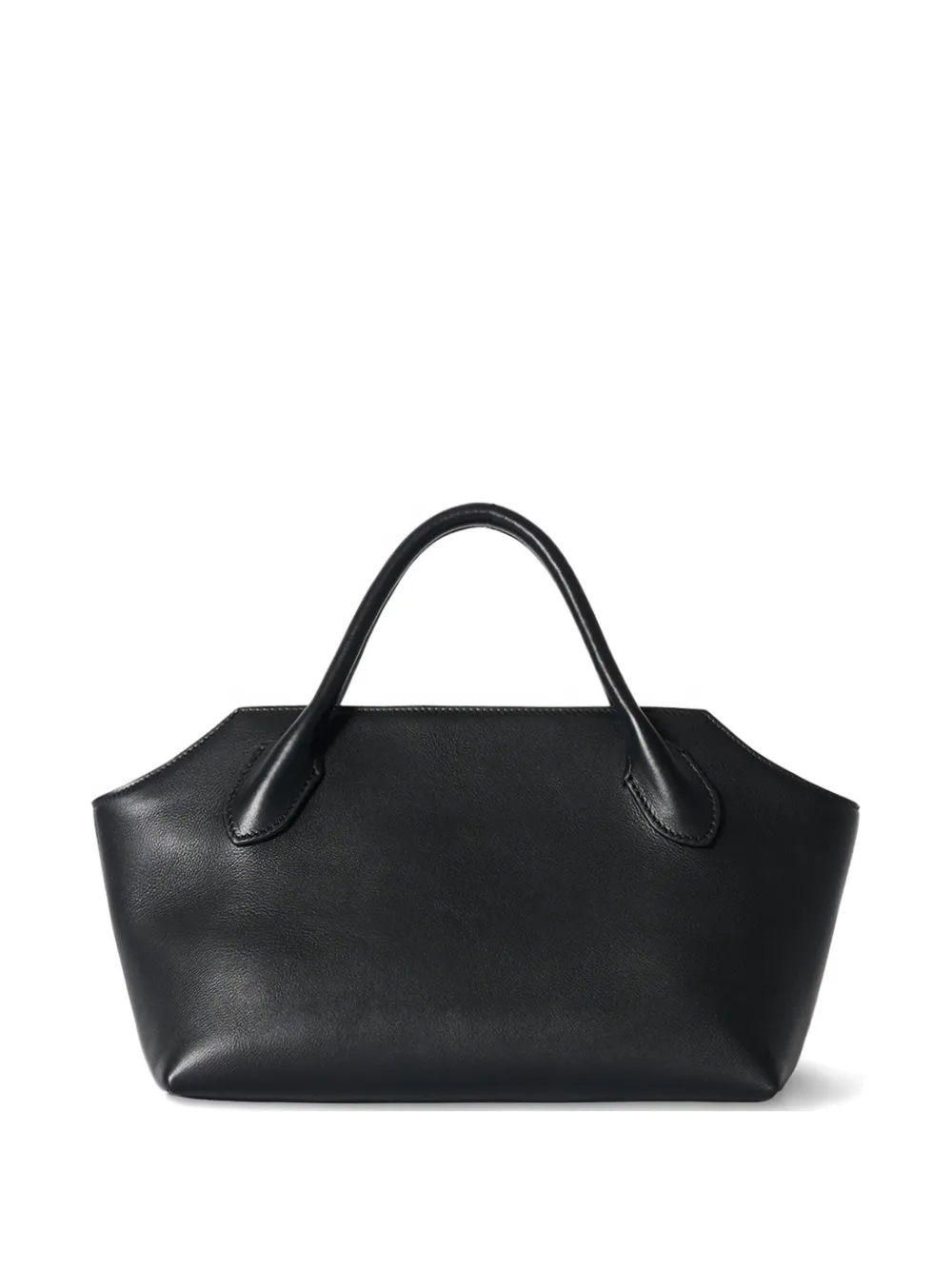 The Row Terrasse Bauletto leather tote bag - Nero