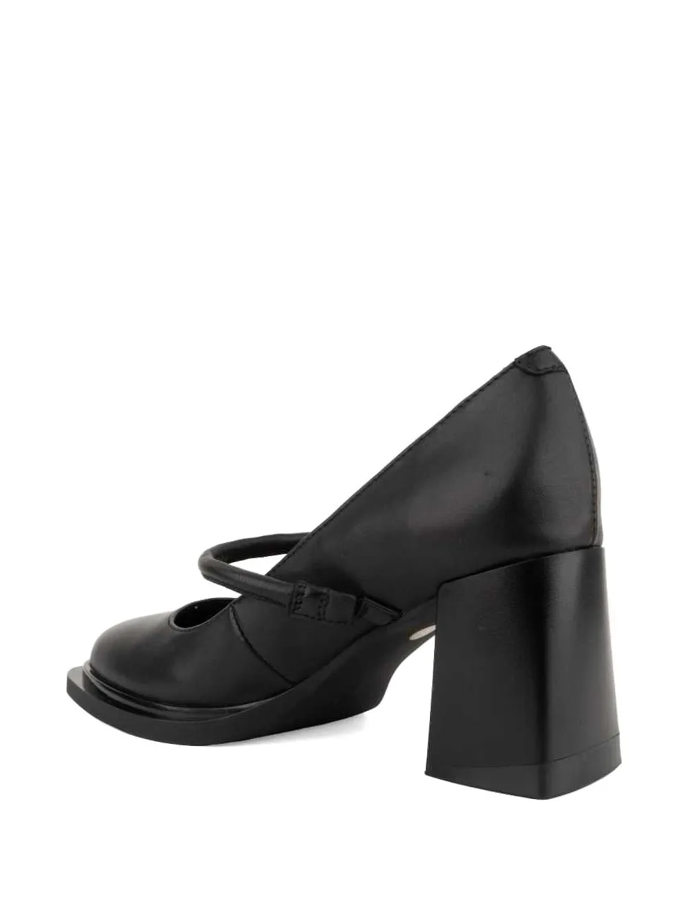 LINDA BAUMANN logo-plaque block-heel pumps Zwart