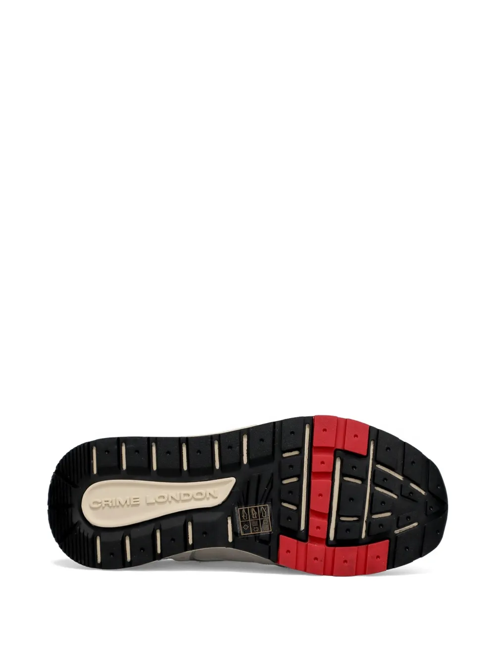 Crime London Rush leren sneakers met vlakken Grijs