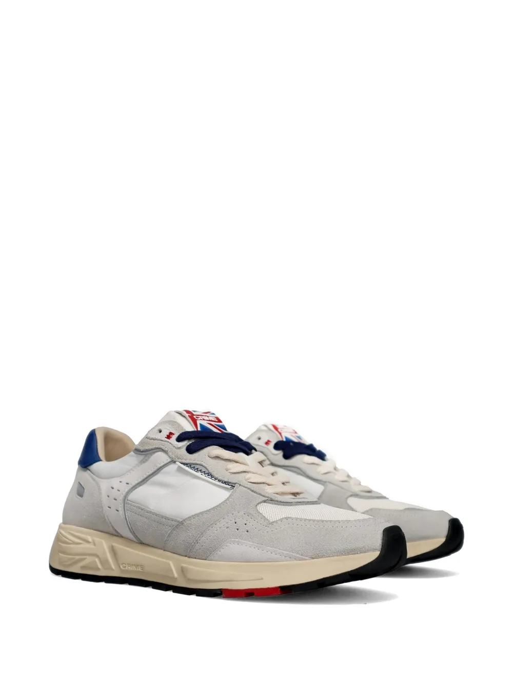 Crime London Rush leren sneakers met vlakken Grijs