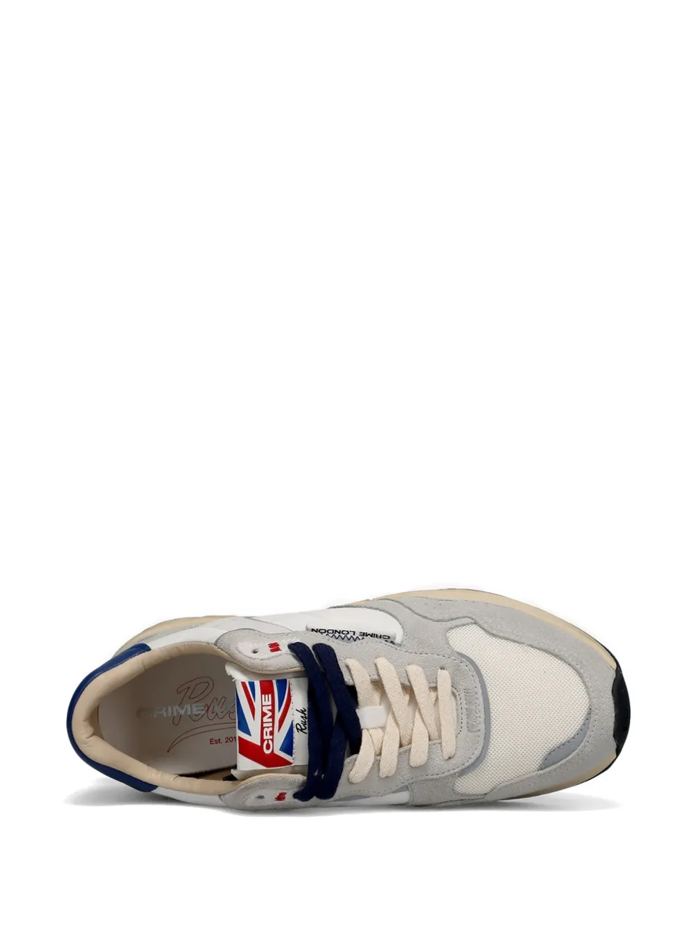 Crime London Rush leren sneakers met vlakken Grijs
