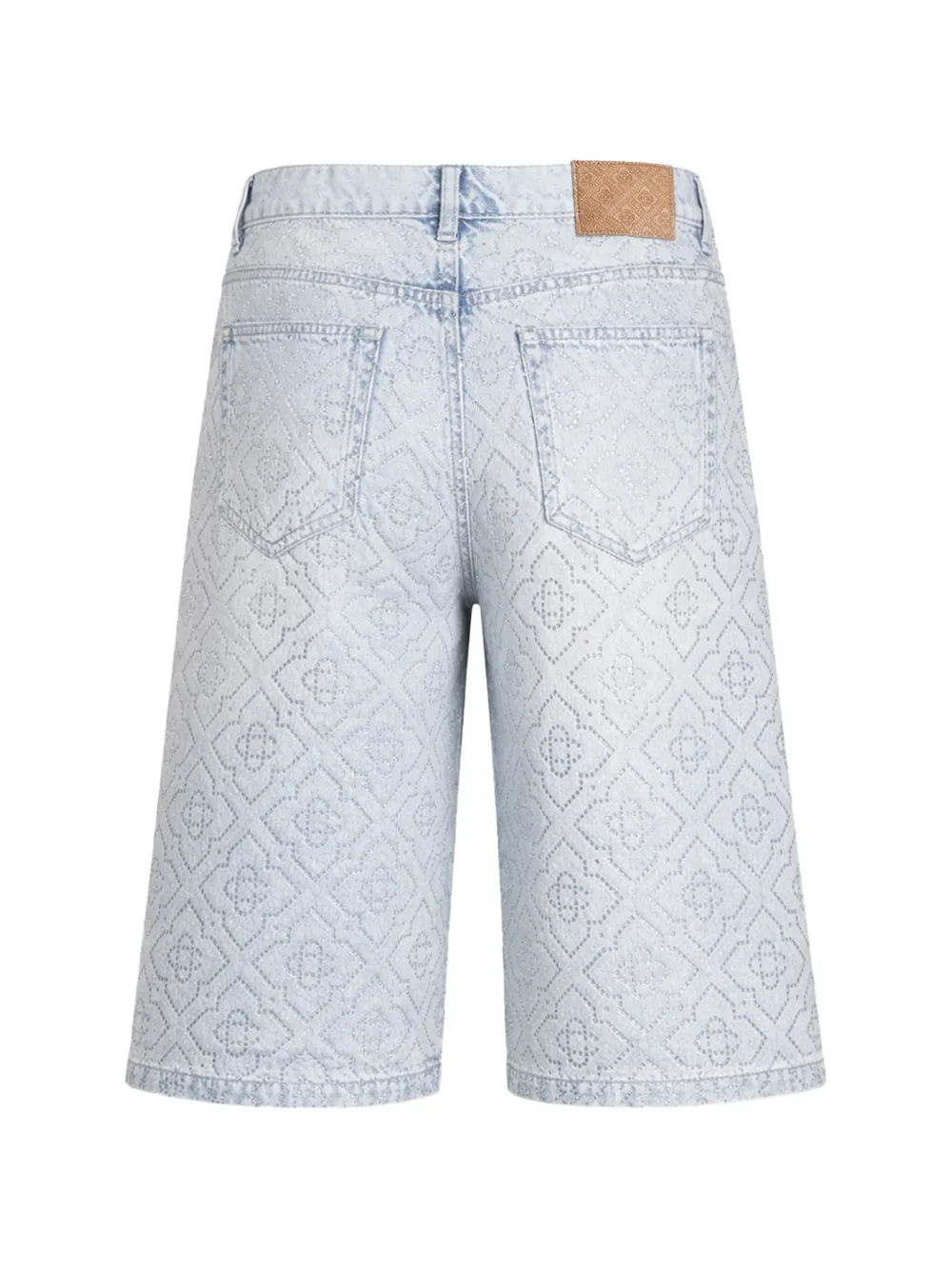 Casablanca Shorts verfraaid met stras en monogram Blauw