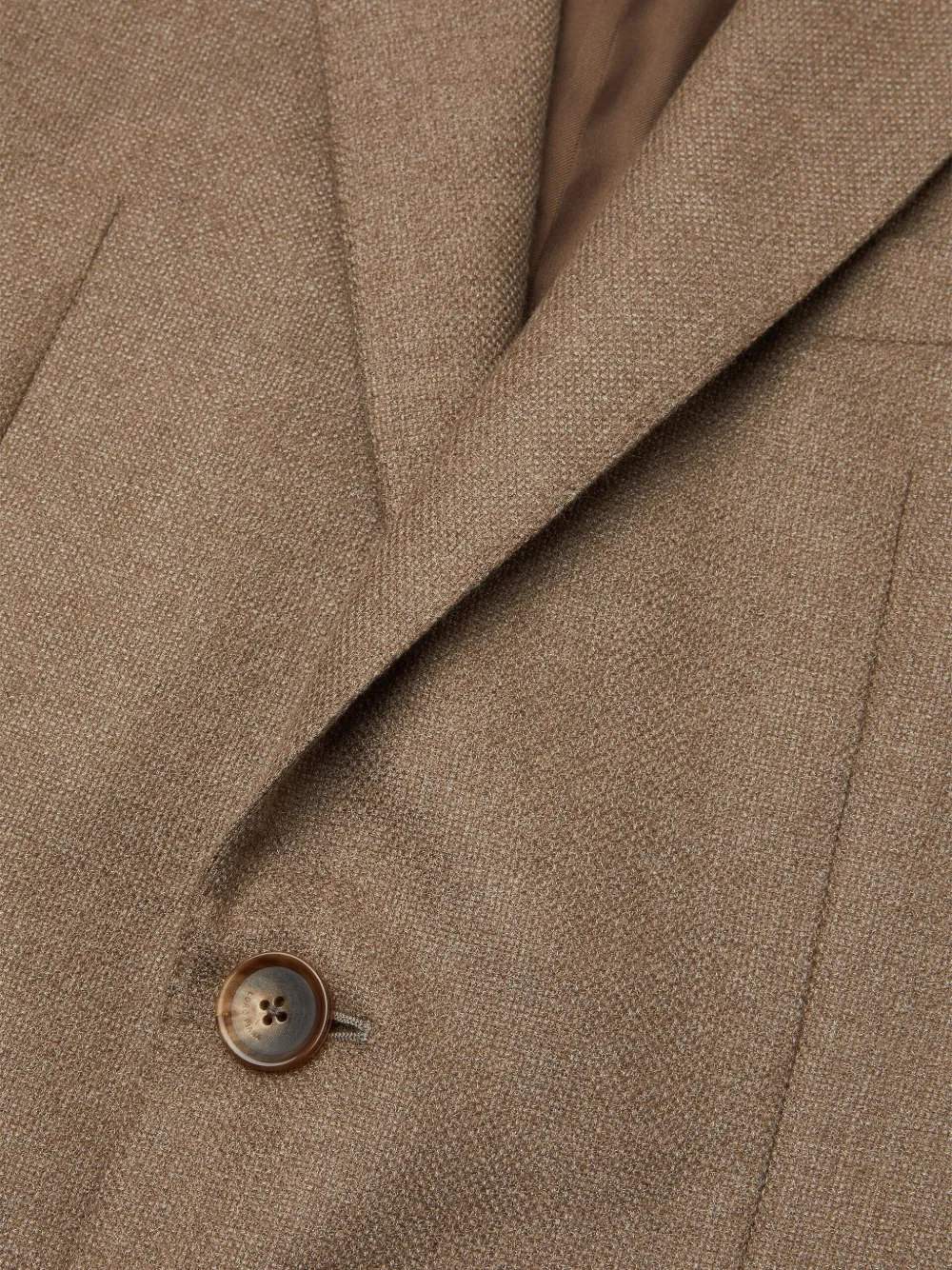 Loro Piana Blazer met enkele rij knopen Beige