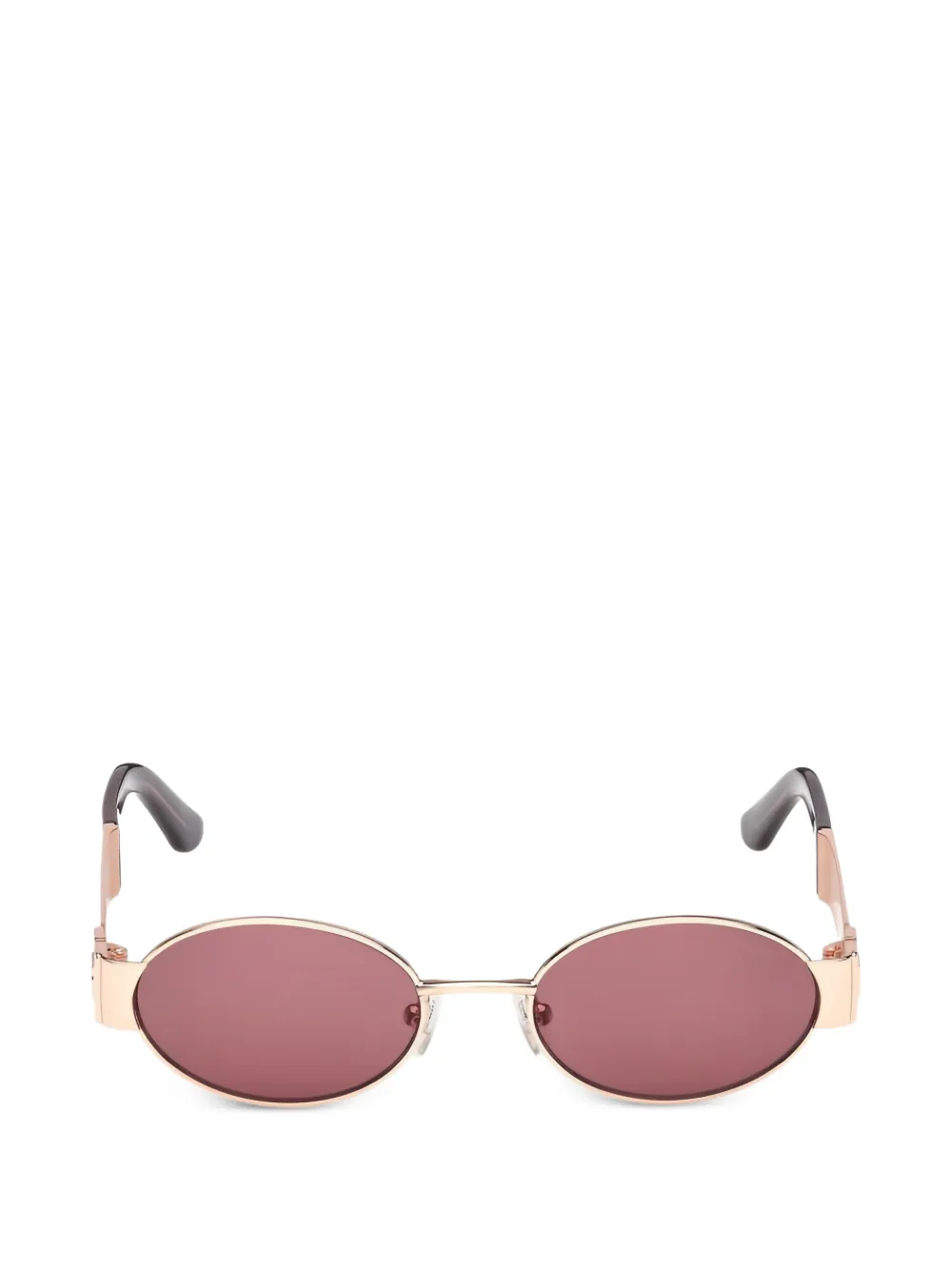 GUESS EYEWEAR oval-frame sunglasses - Gold