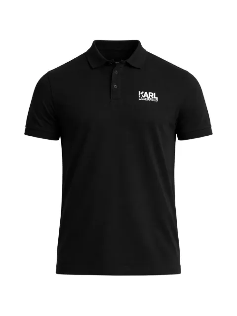 Karl Lagerfeld logo-print polo shirt