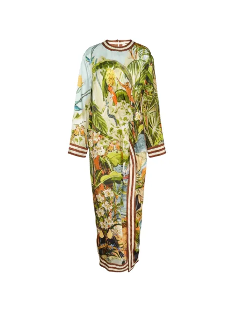 ALEMAIS tropical-print knot-detail maxi dress