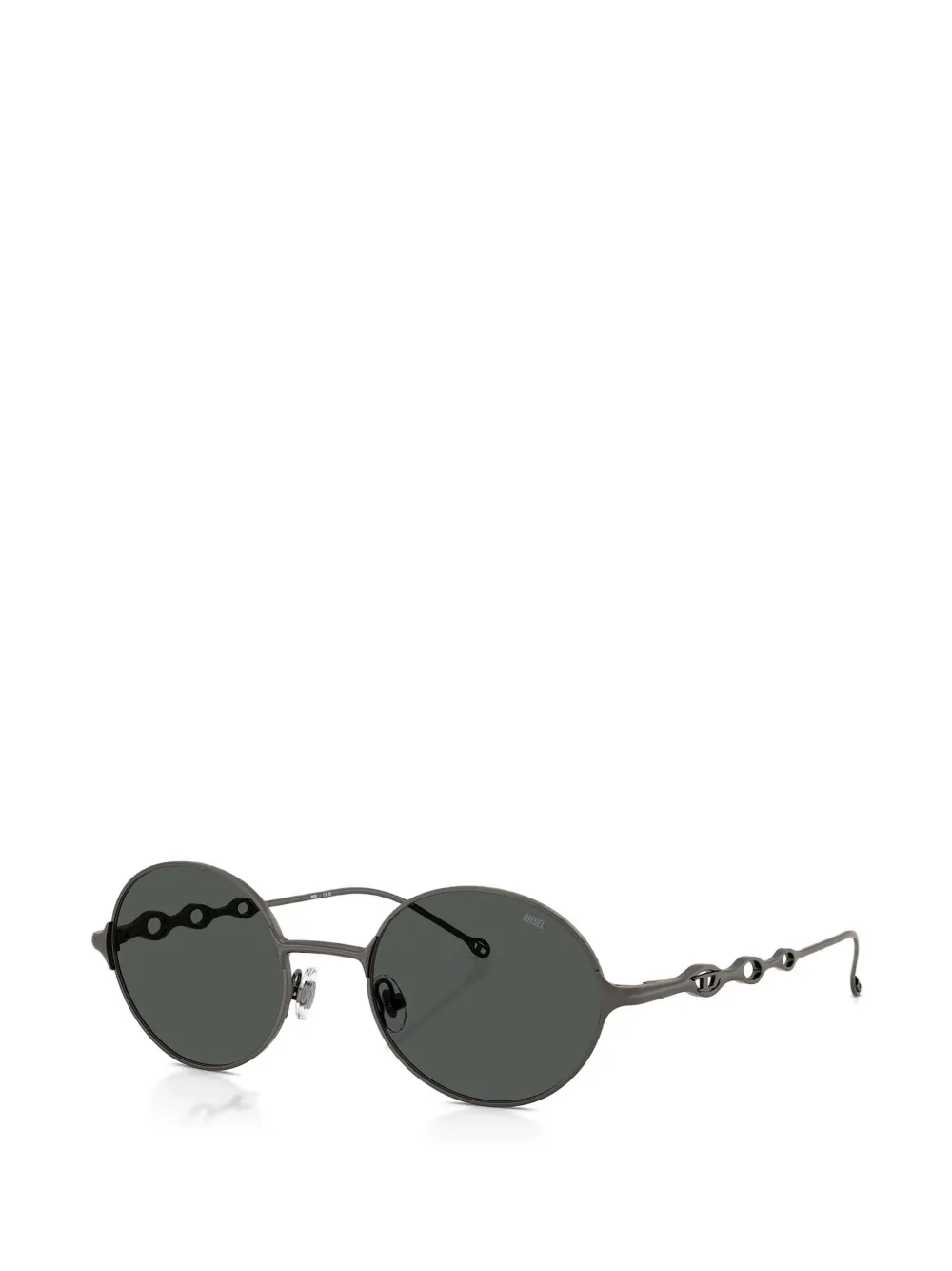 Diesel cut-out round-frame sunglasses - Grau