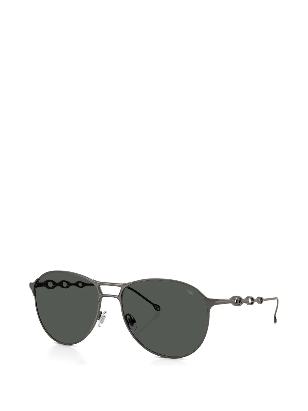 Diesel cut-out pilot-frame sunglasses - Grau