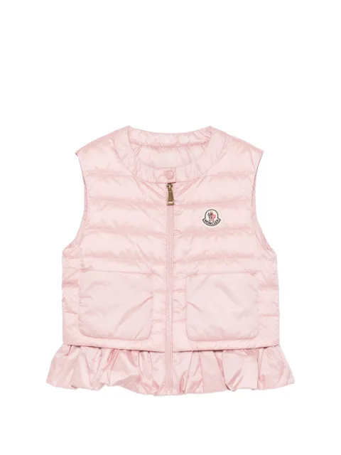 Moncler Enfant quilted ruffled-hem gilet