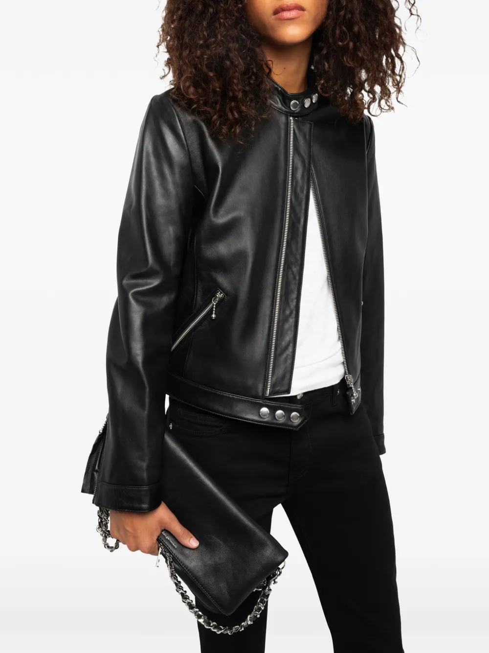 Zadig&Voltaire Loki leather jacket Zwart