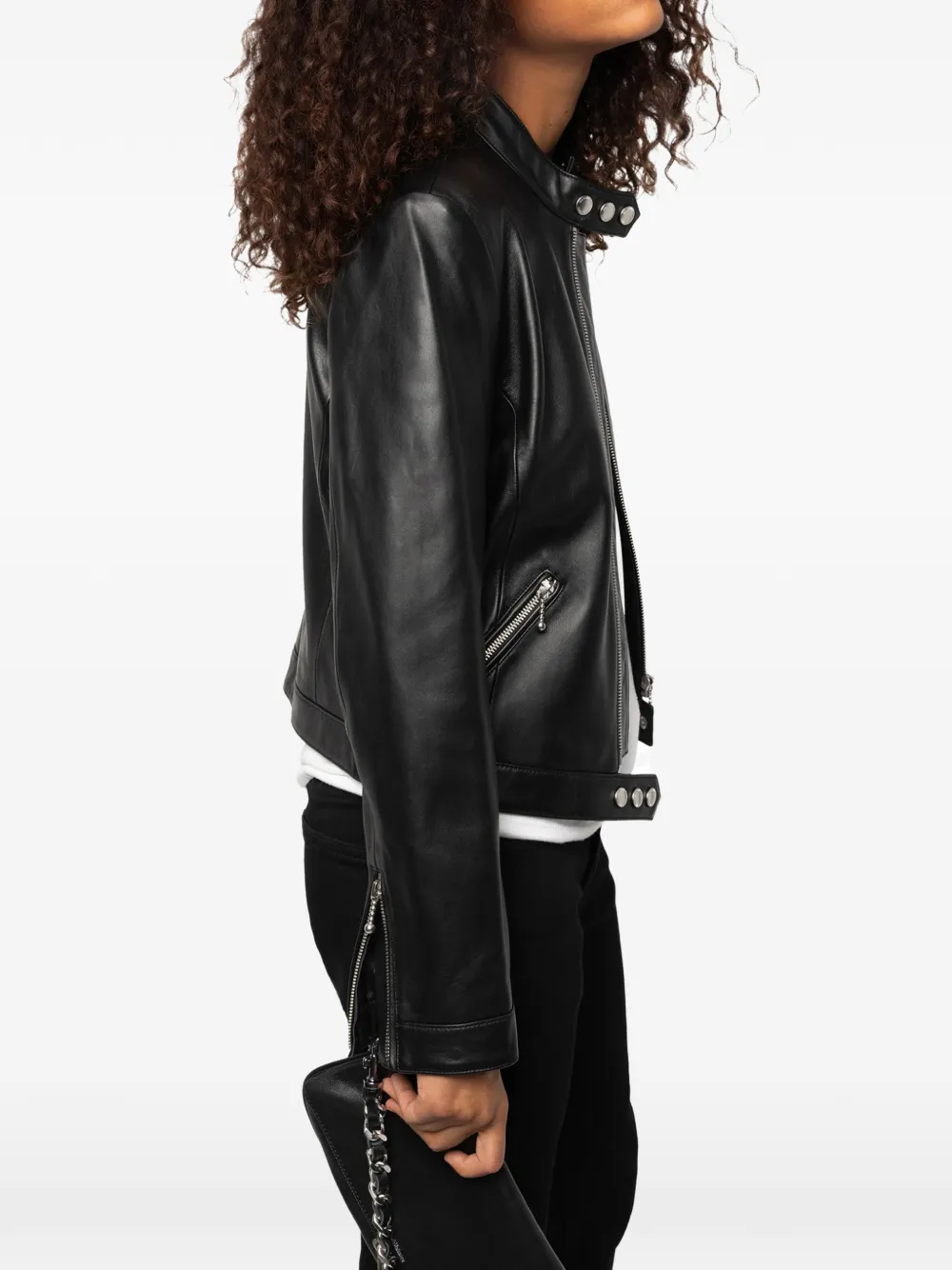 Zadig&Voltaire Loki leather jacket Zwart