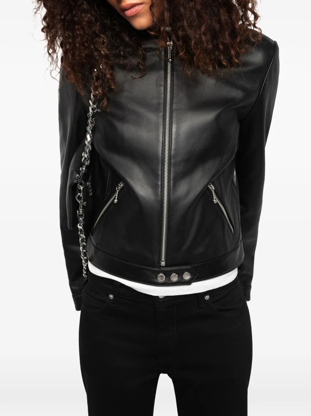 Zadig&Voltaire Loki leather jacket Zwart