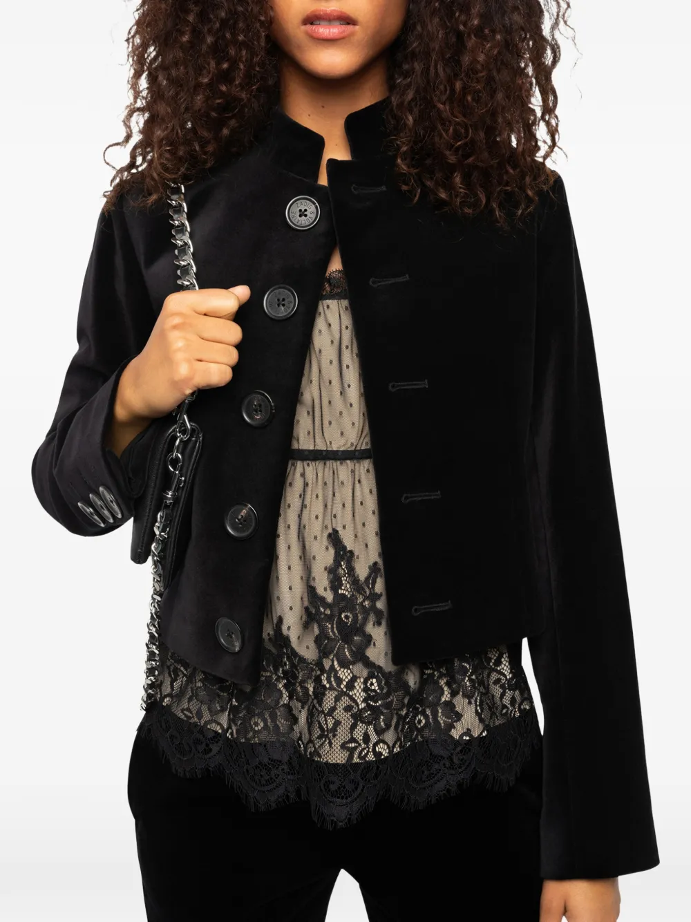 Zadig&Voltaire Marianne velvet jacket Zwart