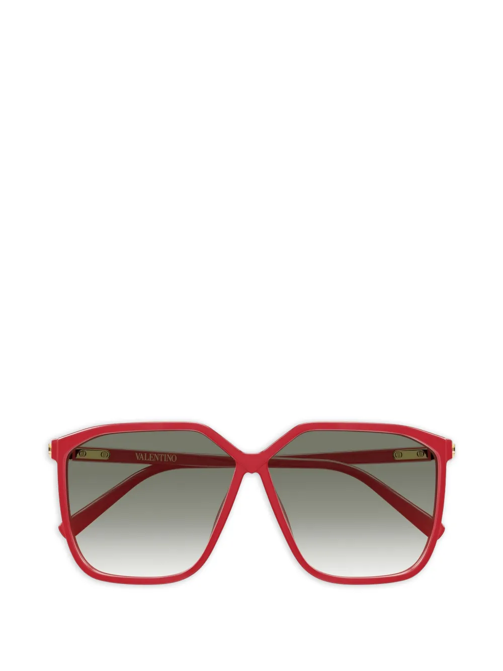 VALENTINO GARAVANI EYEWEAR geometric-frame sunglasses - Rosso