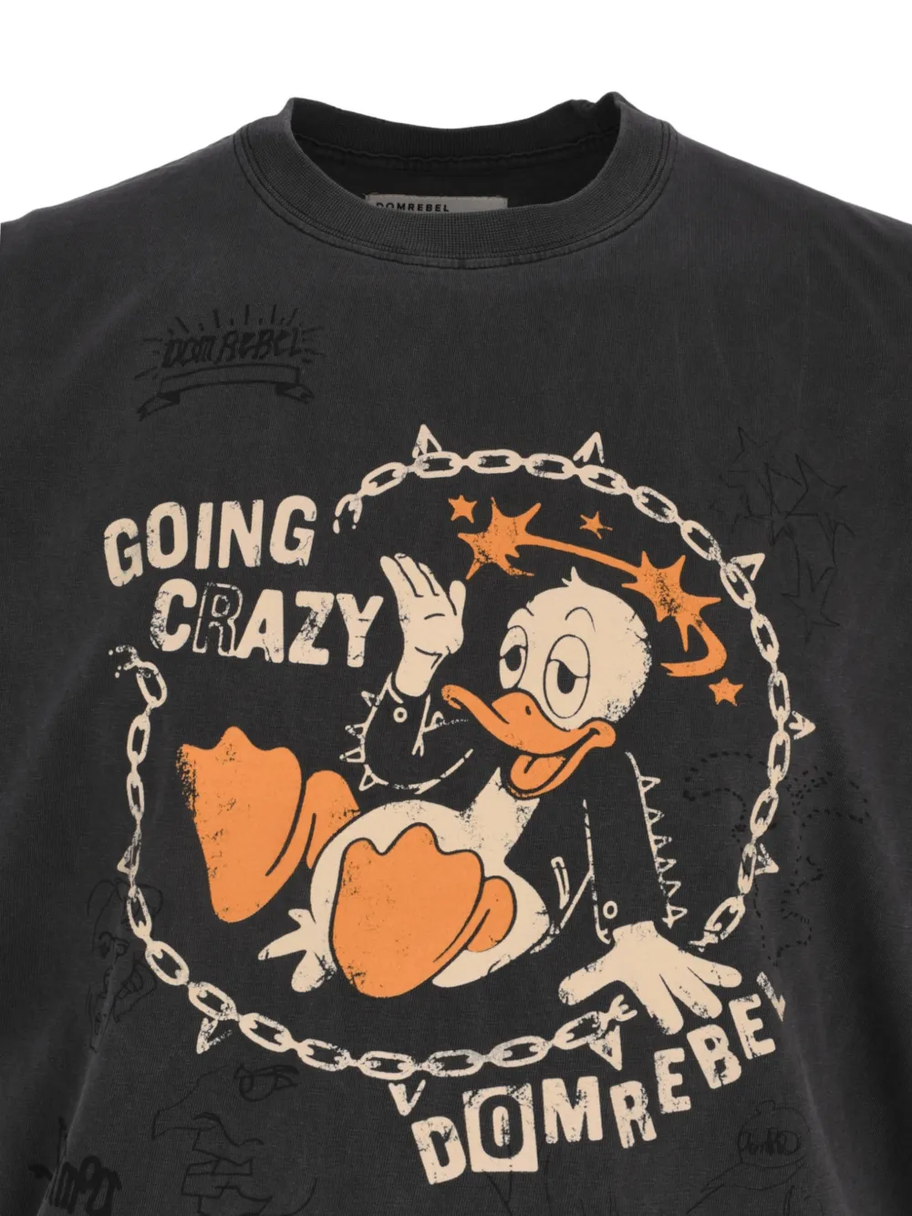 DOMREBEL T-shirt met grafische print Zwart
