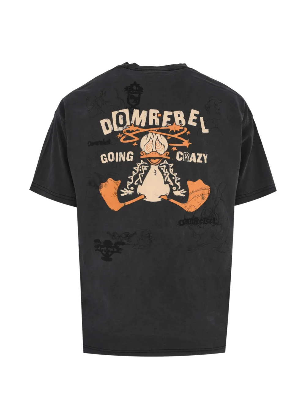 DOMREBEL T-shirt met grafische print Zwart