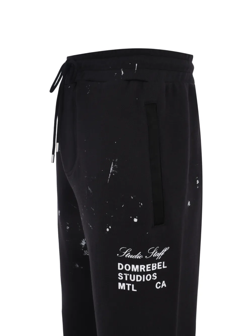 DOMREBEL Trainingsbroek met logoprint Zwart