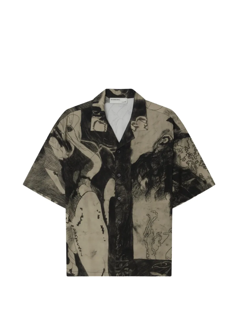 DOMREBEL graphic-print short-sleeve shirt - Neutrals