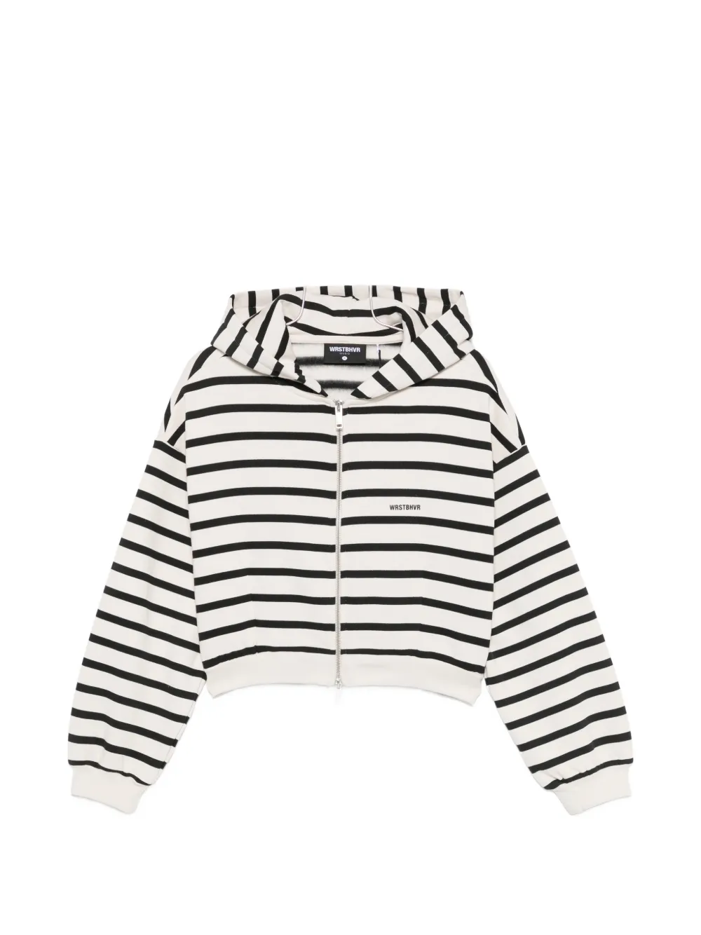 WRSTBHVR striped zip-up hoodie - Toni neutri