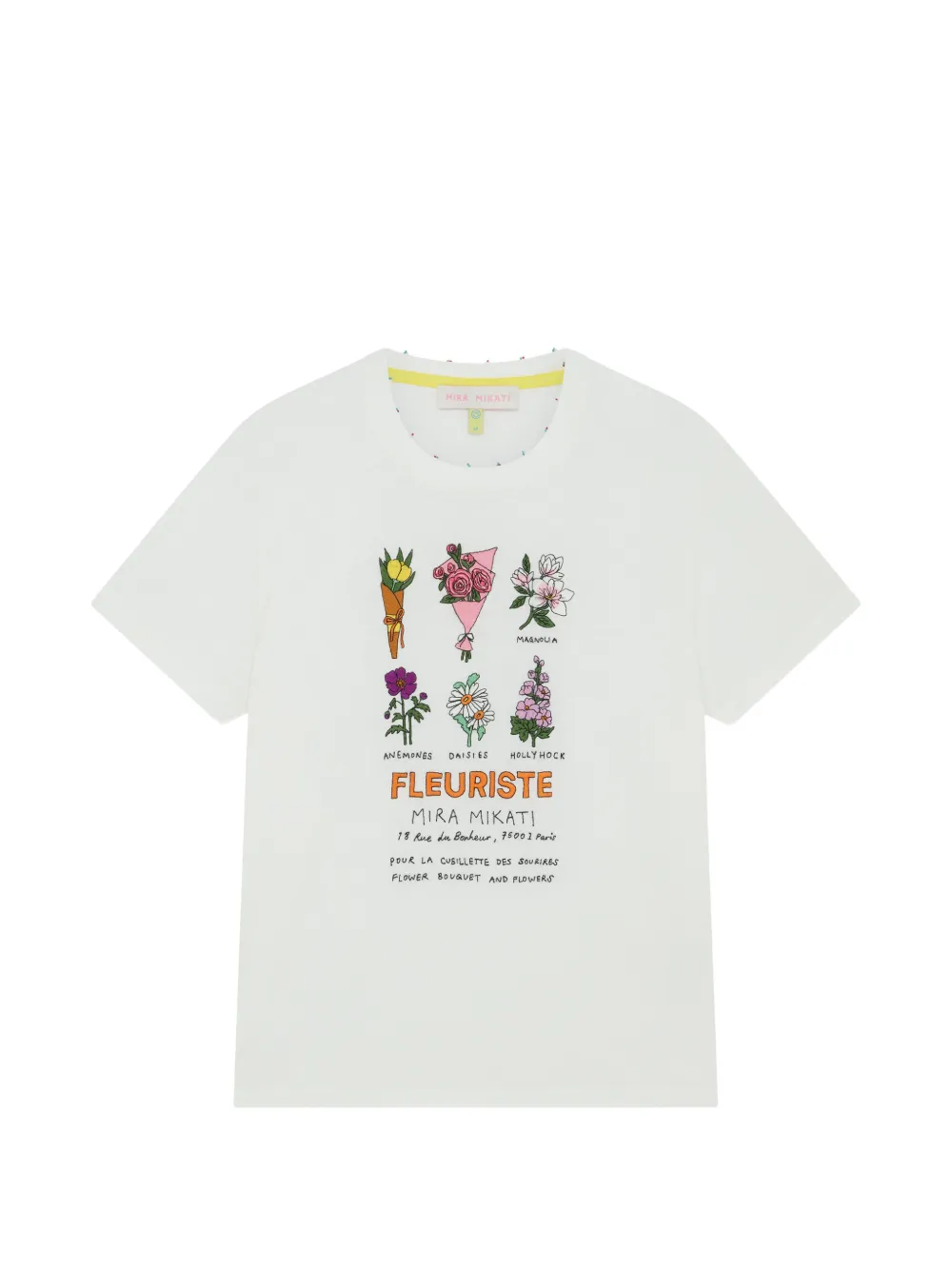 Mira Mikati Slub embroidered slub T-shirt - Bianco