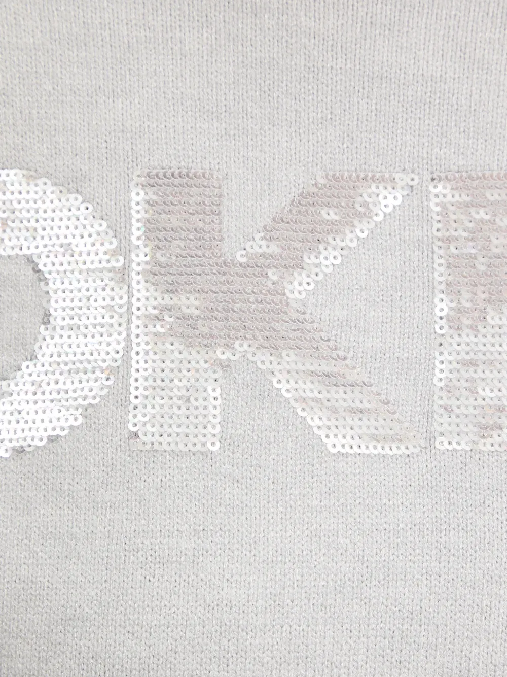 DKNY Trui met pailletten en logo Grijs