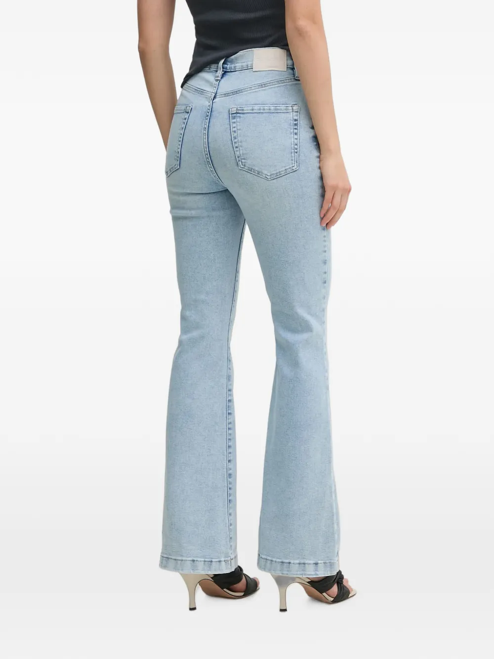 DKNY Flared jeans met vervaagd effect Blauw