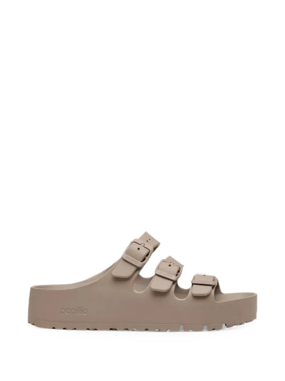 Birkenstock Florida buckle-strap platform slides - Neutrals
