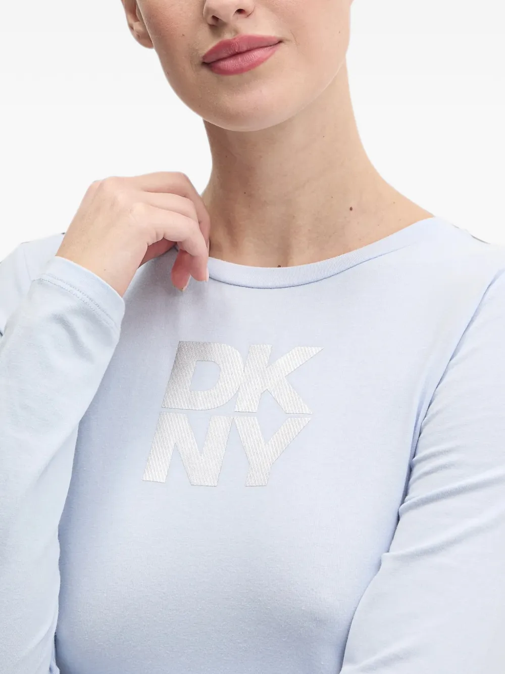 DKNY T-shirt met logoprint Blauw