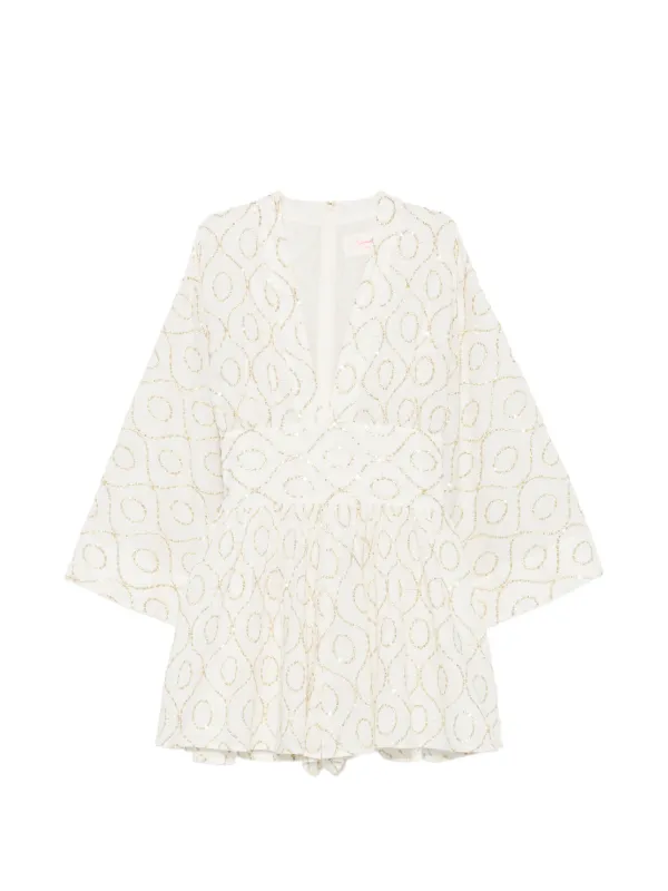 sundress sequin dress Sundress Thais sequin-embellishment Mini Dress | White