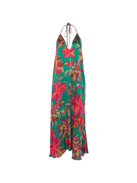 Sundress Natasha floral-print halterneck maxi dress