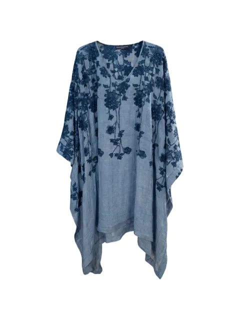 Ermanno Scervino floral-embroidered linen kaftan