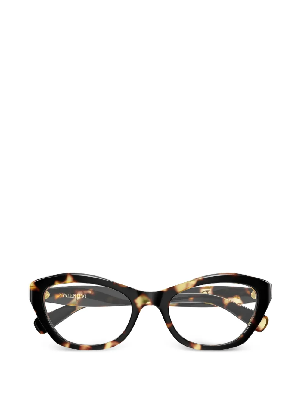 VALENTINO GARAVANI EYEWEAR Occhiali cat-eye con logo - Marrone