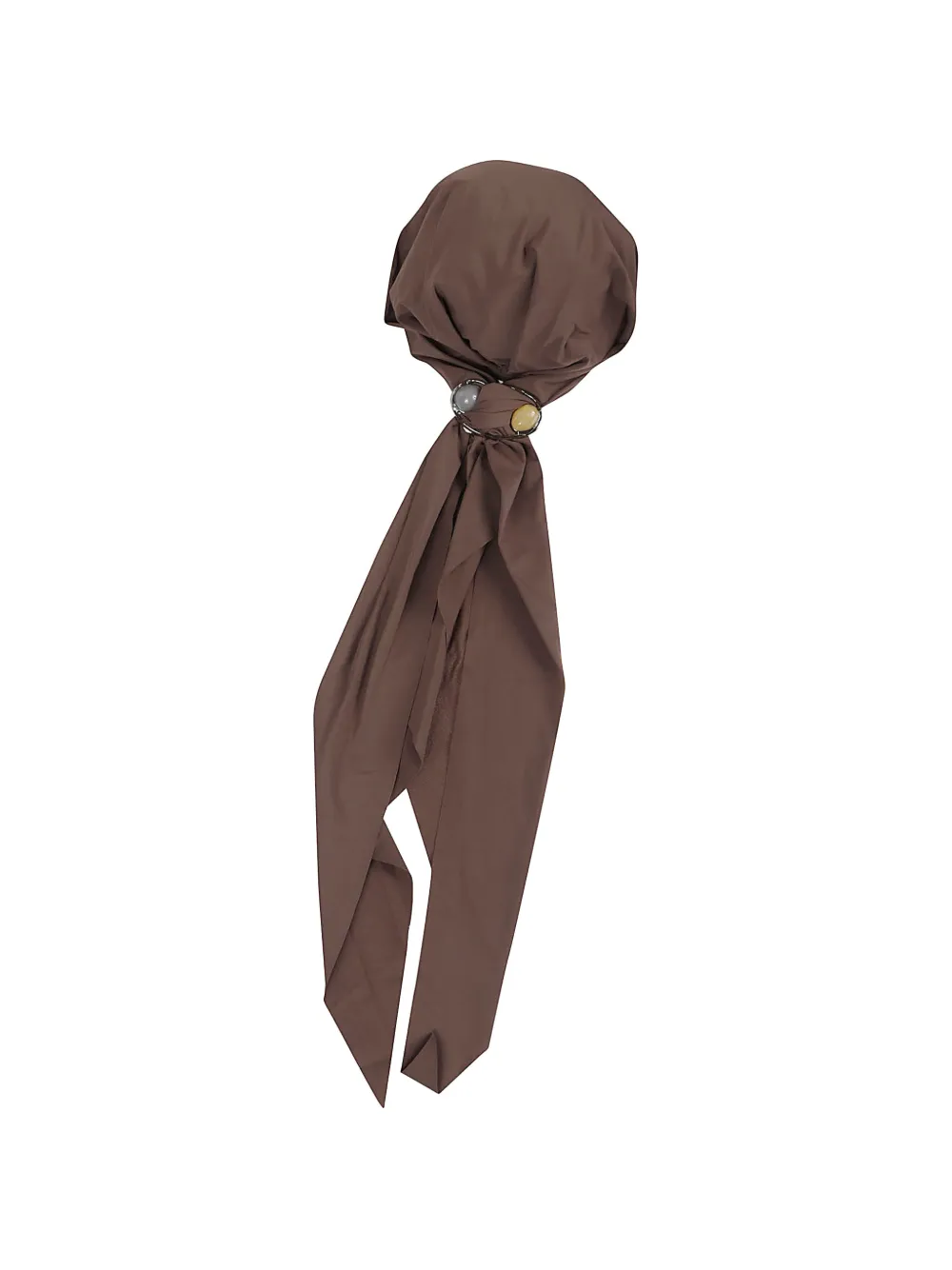 Hamoulet Iris bead-embellished headscarf - Braun