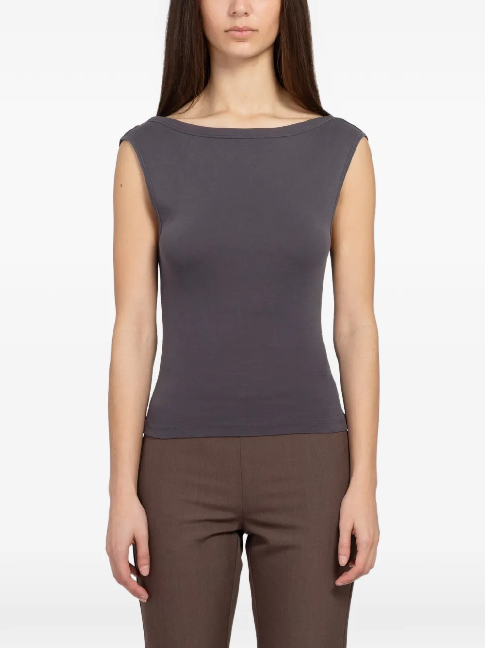 St. Agni Ballerina scoop-back top - Grigio