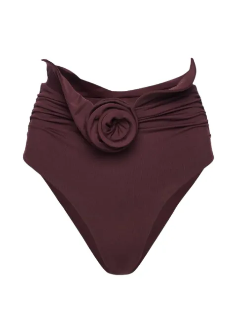Magda Butrym flower-motif ruched bikini bottoms