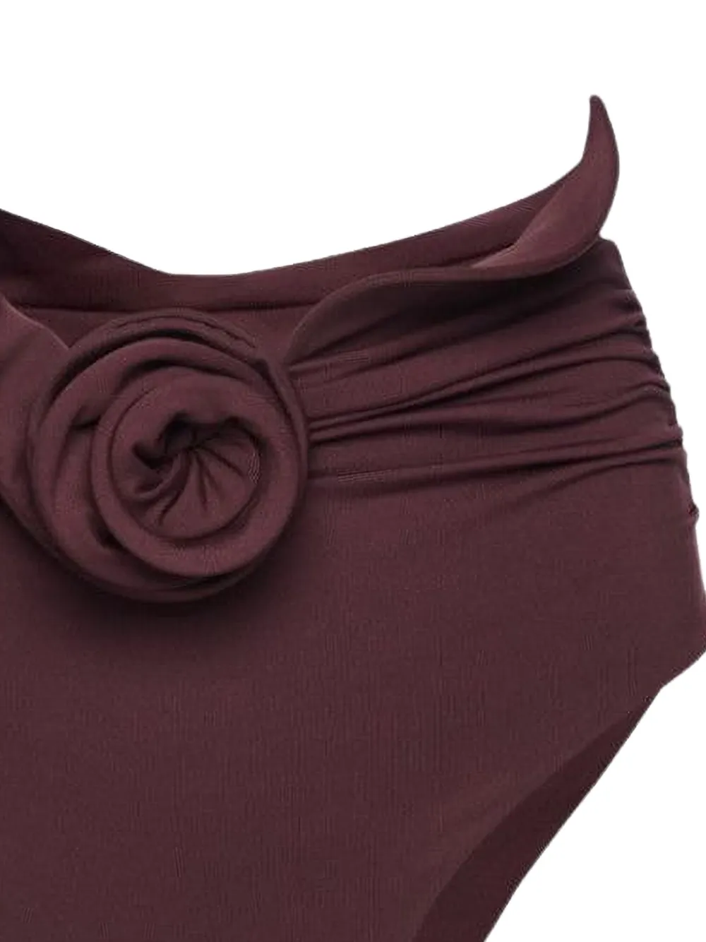 Magda Butrym Bikinislip met bloemenpatroon en ruches Rood